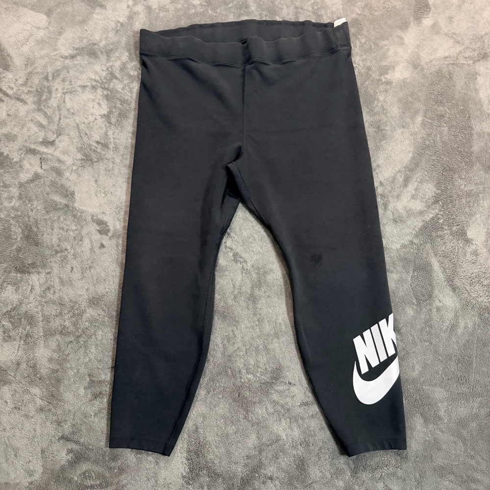 Nike Black Leggings with Logo Sz 1X